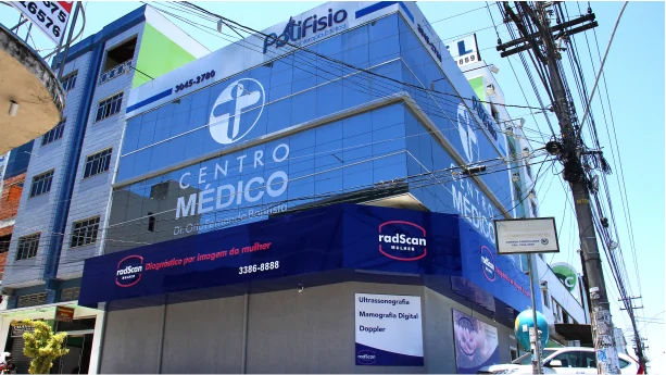 Fachada do Centro Médico Dr. Otto Baptista com a RadScan Mulher, em Campo Grande, Cariacica/ES